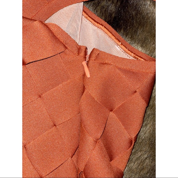 Orange midi dress - Picture 4 of 9